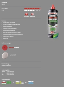 Menzerna Super Heavy Cut Compound 300 GREEN LINE