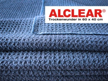 ALCLEAR Microfasertuch Trockenwunder - perfekt für Auto und Motorrad - 60x40 cm dunkelblau - 2