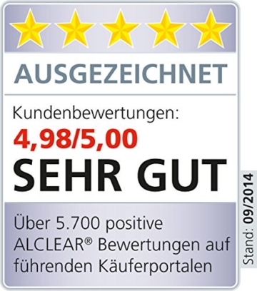 ALCLEAR Microfasertuch Trockenwunder - perfekt für Auto und Motorrad - 60x40 cm dunkelblau - 5