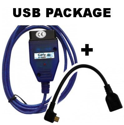 Original Carly für BMW USB Paket OBD2 Adapter – Beste BMW App mit Android –  Lebenslange Garantie