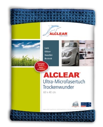 ALCLEAR 8201000 Profi Autopflegeset 4teilig bestehend aus Trockenwunder, 2-Seiten Allrounder, Felgenhandschuh sowie Microcar Autoschwamm - 3