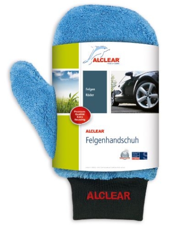 ALCLEAR 8201000 Profi Autopflegeset 4teilig bestehend aus Trockenwunder, 2-Seiten Allrounder, Felgenhandschuh sowie Microcar Autoschwamm - 4