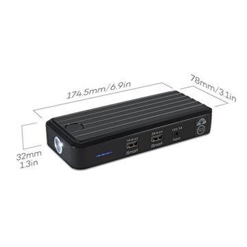 RAVPower Auto Starthilfe 500 A Spitzenstrom 12000mAh Batterie Ladegerät Tragbare USB Ladegerät Externer Akku - 2