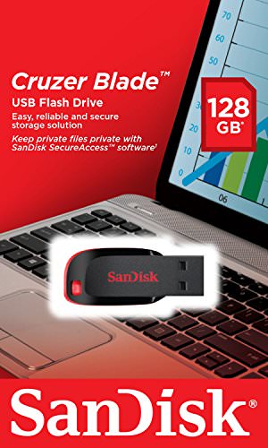 SanDisk Cruzer Blade USB-Flash-Laufwerk 128GB, USB 2.0 - 5