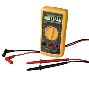 Hama Digital Multimeter EM393B (Messung von Spannung, Strom, Widerstand) schwarz/gelb -