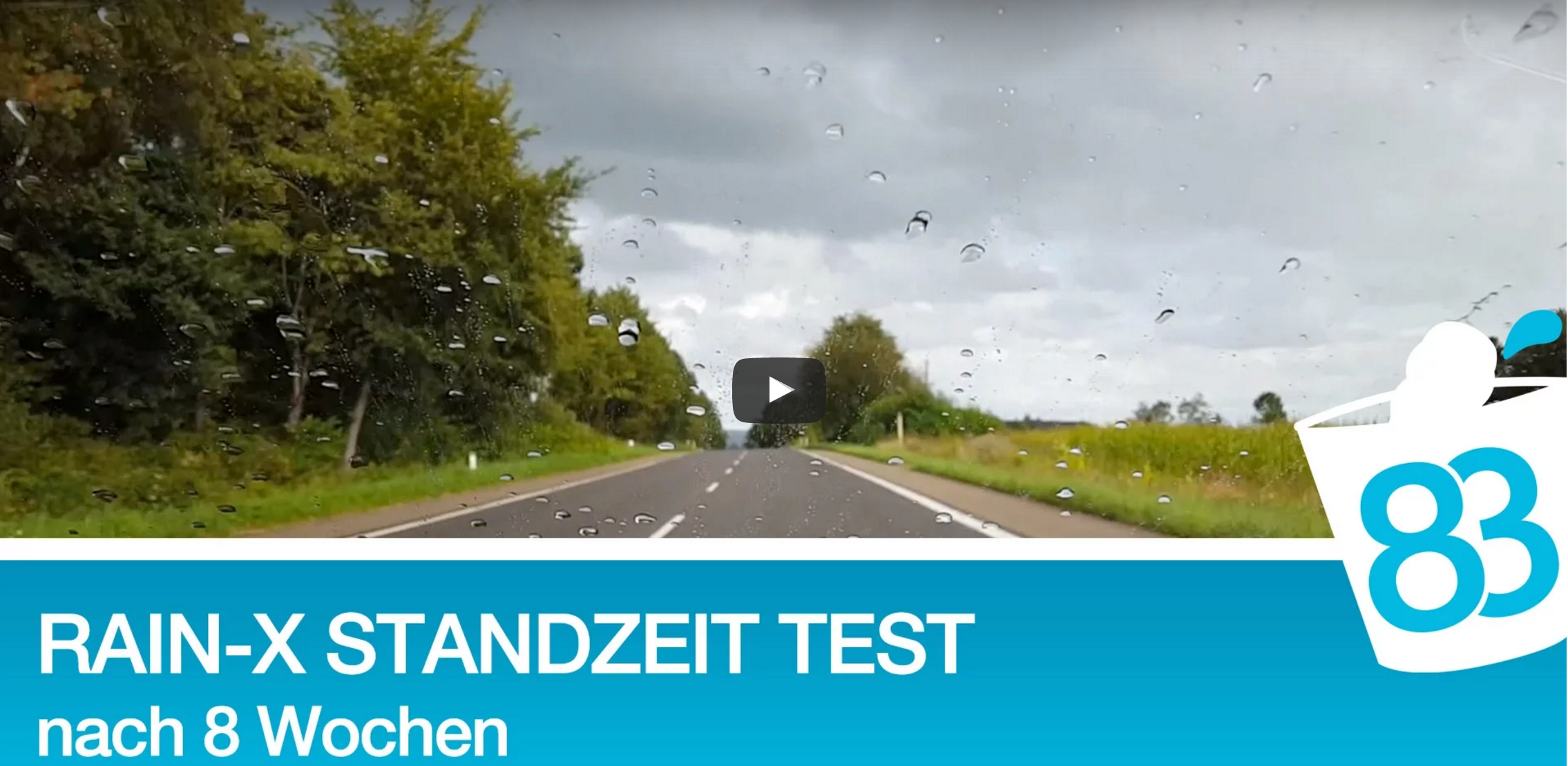 Rain-X Test Deutsch Regenabweiser auf der Windschutzscheibe 