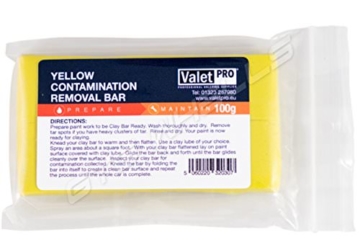 1 Stück ValetPRO Yellow Reinigungsknete 100g / Contamination / Removal / Clay / Bar / Reinigungsknete / Knete / 100g / Lack / Pflege / Lackoberflächen / Reinigungsmasse / Reinigungsmittel / entfernt Verschmuzung / ideal glatt / ValetPro / Made in UK / Leicht zu Kneten / ValetPro / Gelb / Reinigt den Lack / -