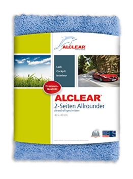 ALCLEAR 820203U Auto Poliertuch 2-Seiten Allrounder 40 x 40 cm blau -