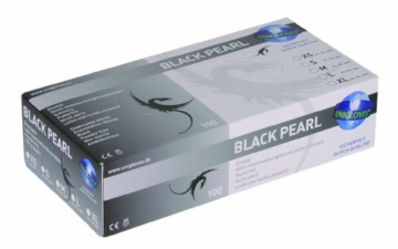 Unigloves Black Pearl, Nitrilhandschuhe schwarz, Gr. L (8-9) -