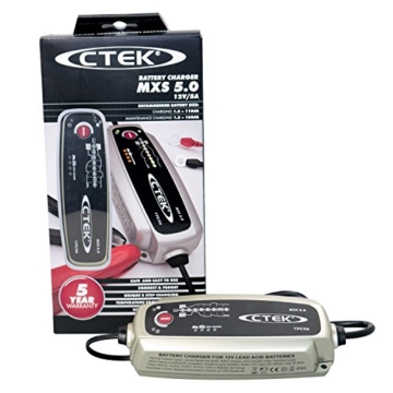 CTEK MXS 5.0 Vollautomatisches Ladegerät (Optimale Ladung, Unterhaltungsladung und Instandsetzung von Auto- und Motorradbatterien) 12V, 5 Amp. – EU Stecker - 3