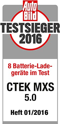 CTEK MXS 5.0 Vollautomatisches Ladegerät (Optimale Ladung, Unterhaltungsladung und Instandsetzung von Auto- und Motorradbatterien) 12V, 5 Amp. – EU Stecker - 6