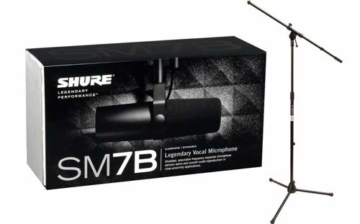 Shure SM7B Dynamisches Nierenmikrofon mit Stativ - 1