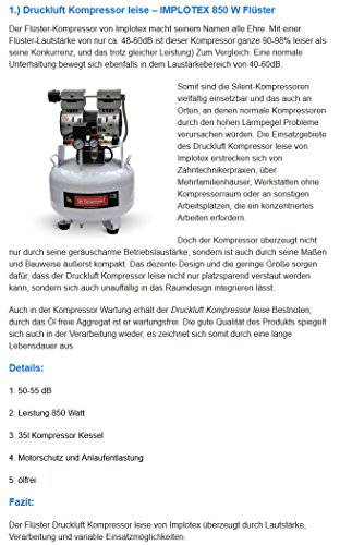 IMPLOTEX Flüsterkompressor-Motor Kompressor-Aggregat