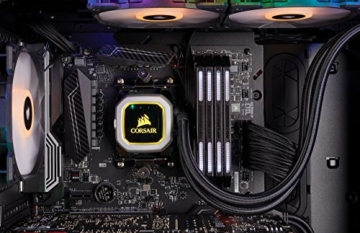 CORSAIR Hydro Series H150i PRO RGB CPU-Flüssigkeitskühlung (360-mm-Radiator, drei ML Series 120-mm-PWM-Lüfter, RGB-Beleuchtung und Lüfter, Intel 115x/2066 und AMD AM4 kompatibel) - 15