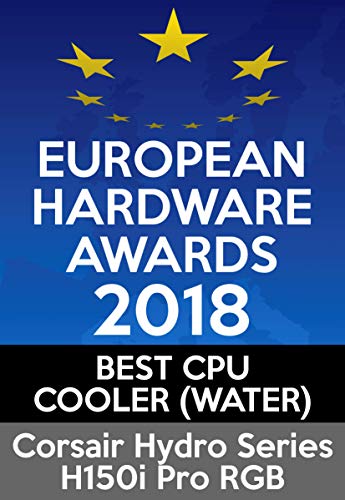 CORSAIR Hydro Series H150i PRO RGB CPU-Flüssigkeitskühlung (360-mm-Radiator, drei ML Series 120-mm-PWM-Lüfter, RGB-Beleuchtung und Lüfter, Intel 115x/2066 und AMD AM4 kompatibel) - 16