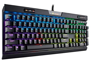 Corsair K70 RGB MK.2 Mechanische Gaming Tastatur (Cherry MX Silent: Leichtgängig und Flüsterleise, Dynamischer RGB LED Hintergrundbeleuchtung, QWERTZ DE Layout) schwarz - 2