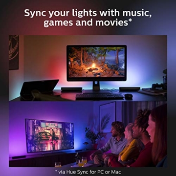 Philips Hue White and Color Ambiance Play Lightbar Doppelpack, dimmbar, bis zu 16 Millionen Farben, steuerbar via App, kompatibel mit Amazon Alexa, schwarz - 5