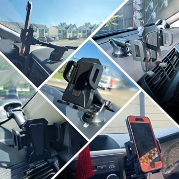 miracase MOVING LIFE Handyhalterung Auto, 3 in 1 KFZ Handy Halterung, mit Saugnapf Lüftung Handyhalter, 360° drehbare Autohalterung Silikon Schutz für iPhone, Samsung, Huawei, Sony, One Plus usw - 2