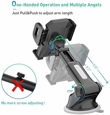 miracase MOVING LIFE Handyhalterung Auto, 3 in 1 KFZ Handy Halterung, mit Saugnapf Lüftung Handyhalter, 360° drehbare Autohalterung Silikon Schutz für iPhone, Samsung, Huawei, Sony, One Plus usw - 7