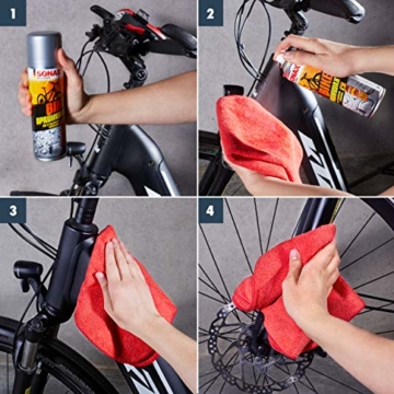 SONAX BIKE SprühWax (300 ml) lang anhaltende Versiegelung / Schutzschicht für Fahrräder & E-Bikes, schützt vor Witterungseinflüsse, Staub- & schmutzabweisend | Art-Nr. 08332000 - 6