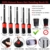 13er Auto Reinigung Bürsten Pinsel Set, mit Detailing Bürsten Reifenbürste Car Duster Brush Mikrofaser Felgenbürste Waschhandschuh Reinigungstücher für Waschen Motor Alufelge Auto Innenraum Außenraum - 2