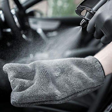 detailmate Innenraumreiniger Set: Gyeon Leather Cleaner mild 500ml Mikrofaser Präzisionshandschuh 1000GSM - 4