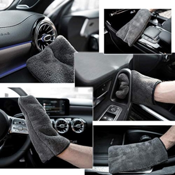 detailmate Innenraumreiniger Set: Gyeon Leather Cleaner mild 500ml Mikrofaser Präzisionshandschuh 1000GSM - 9