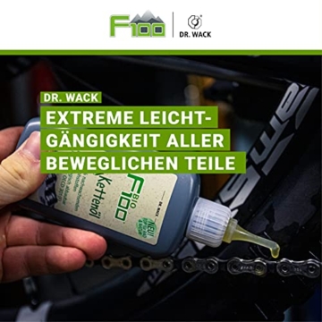 Dr. Wack 2875 - F100 Bio Kettenöl 100 ml I Premium Fahrrad Kettenöl für weniger Reibung & Verschleiß I Bio-Kettenöl für alle Fahrräder & E-Bikes I Hochwertige Fahrradpflege – Made in Germany - 2