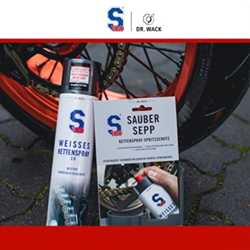 Dr. Wack - S100 Weißes Kettenspray 2.0 400 ml I Premium Kettenöl für noch weniger Reibung & Verschleiß I Kettenspray für alle Motorräder I Hochwertige Motorradpflege – Made in Germany - 5