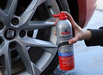 NIGRIN Reifendicht, 500 ml, sofortige Pannenhilfe, Reifendichtmittel repariert Löcher im Reifen im Handumdrehen ohne Montage - 3