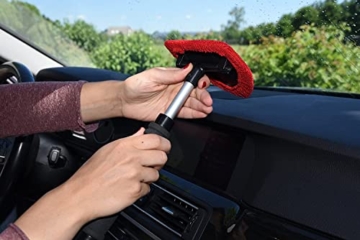 NIGRIN Scheiben-Innenreiniger, mit Teleskop-Griff, inklusive waschbaren und wiederverwendbaren Mikrofaserpads - 3
