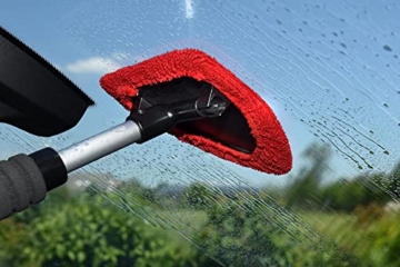 NIGRIN Scheiben-Innenreiniger, mit Teleskop-Griff, inklusive waschbaren und wiederverwendbaren Mikrofaserpads - 7