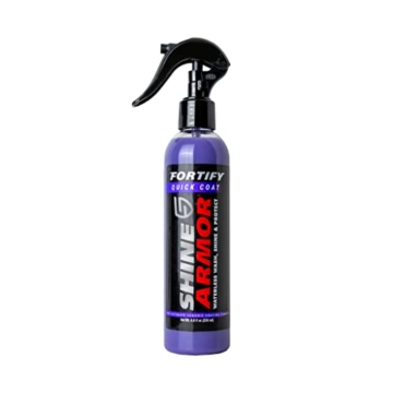 SHINE ARMOR Fortify Quick Coat Pkw-Wachsspray Politur Auto - 3 in 1 Wasserabweisender Auto Reiniger, Auto Politur und Glanz - Polymer-Lackschutz Keramikversiegelung Auto (8oz) - 1