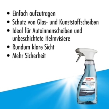 SONAX AntiBeschlagSpray (500 ml) Antibeschlag-Schutz für alle Glasscheiben und Kunststoffscheiben sorgt für eine rundum klare Sicht | Art-Nr. 03552410 - 3