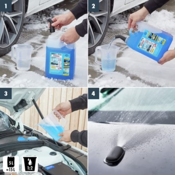 SONAX AntiFrost+KlarSicht Konzentrat (5 Liter) ergibt bis zu 15 Liter Winter-Scheibenwischwasser, sofort mischbereit, schlierenfrei, Antikalk-Effekt, Art-Nr. 03325050 - 7