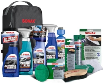 SONAX Innenraum+Scheibe-Set mit Tasche (11-teilig) zur Reinigung aller Flächen im Autoinnenraum mit langanhaltendem Schutz | Art-Nr. 07688000 - 1