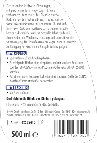 SONAX Innenraum+Scheibe-Set mit Tasche (11-teilig) zur Reinigung aller Flächen im Autoinnenraum mit langanhaltendem Schutz | Art-Nr. 07688000 - 9