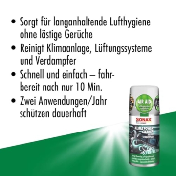 SONAX KlimaPowerCleaner AirAid symbiotisch Ocean-Fresh (100 ml) Klimareiniger sorgt schnell und einfach für langanhaltende Lufthygiene und befreit dauerhaft von lästigen Gerüchen | Art-Nr. 03236000 - 3