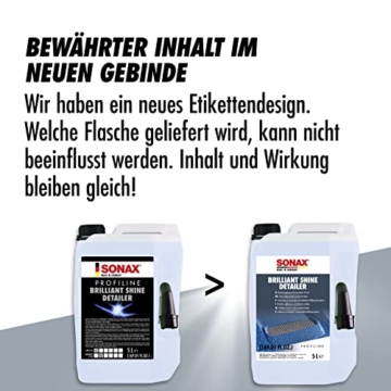SONAX PROFILINE BrilliantShine Detailer (5 Liter) Sprühkonservierer und Glanzverstärker für das schnellste Lackfinish | Art-Nr. 02875000 - 2