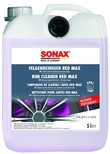 SONAX PROFILINE FelgenReiniger Red Max (5 Liter) entfernt stärksten Bremsstaub mit Farbumschlag | Art-Nr. 02315050 - 1