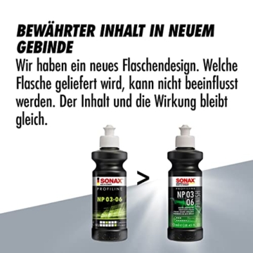 SONAX PROFILINE NP 03-06 (250 ml) zum professionellen Polieren von matten und verkratzten Lacken | Art-Nr. 02081410 - 4