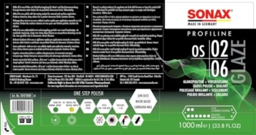 SONAX PROFILINE OS 02-06 (1 Liter) milde All-in-one-Politur mit Schnellversiegelung für Hand- und Maschinenanwendung | Art-Nr. 02473000 - 2