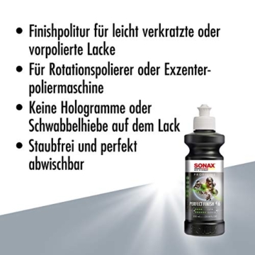 SONAX PROFILINE PerfectFinish (250 ml) Finishpolitur zum 1-stufigen Polieren von lokal ausgeschliffenen Lackschäden wie Staubeinschlüssen oder Läufern, Art-Nr. 02241410 - 3