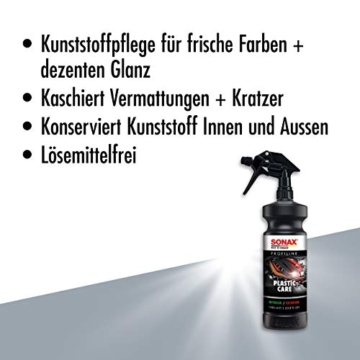 SONAX PROFILINE PlasticCare (1 Liter) Kunststoffpfleger frischt Farben auf, gibt dezenten Glanz und kaschiert Vermattungen und Kratzer auf Kunststoff, Art-Nr. 02054050 - 3