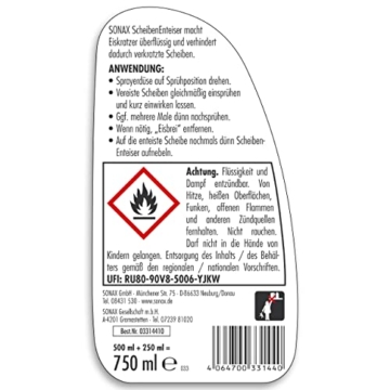 SONAX ScheibenEnteiser (750 ml) sekundenschnelles enteisen von Scheiben ohne kratzen und eine rundum klare Sicht im Winter | Art-Nr. 03314410 - 2