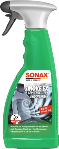 SONAX SmokeEx Geruchskiller + Frische-Spray (500 ml) befreit Textilien zuverlässig und langanhaltend von störenden und unangenehmen Gerüchen | Art-Nr. 02922410 - 1
