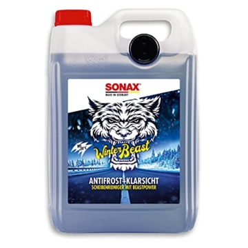 SONAX WinterBeast AntiFrost+KlarSicht Gebrauchsfertig bis -20 °C (5 Liter) schneller, schlierenfreier und effektiver Scheibenreiniger für den Winter | Art-Nr. 01355000 - 1