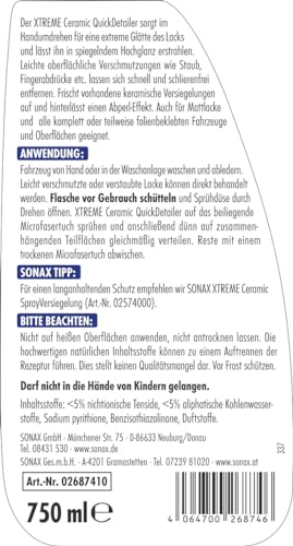 SONAX XTREME Aktionsset Ceramic QuickDetailer (750 ml) mit einem Doppelpack hochwertiger MicrofaserTücher | Art-Nr. 02687410 - 2
