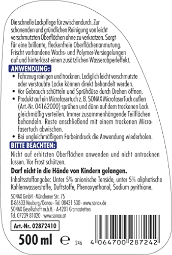 SONAX XTREME BrilliantShine Detailer Sonderedition 2023 (500 ml) reinigt schonend und gründlich leicht verschmutzte Oberflächen | Art-Nr. 02872410 - 2