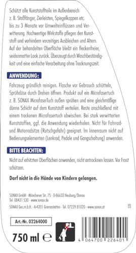 SONAX XTREME Ceramic KunststoffVersiegelung (750 ml) pflegt den Kunststoff und sorgt für Intensive Farbauffrischung | Art-Nr. 02264000 - 2